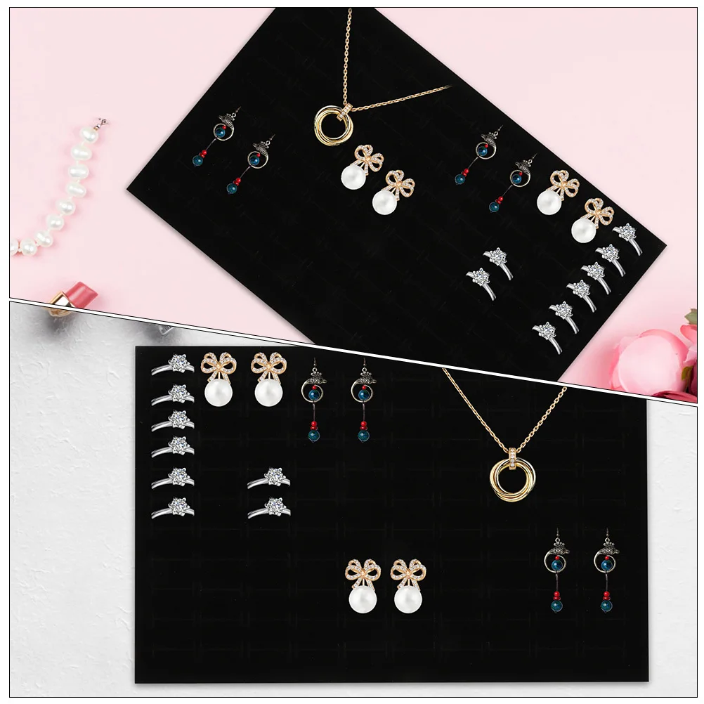 6Pcs Jewelry Inserts Ring Display Insert Sponge Material 100 Slots Organizer for Ring Earring Storage Display Case