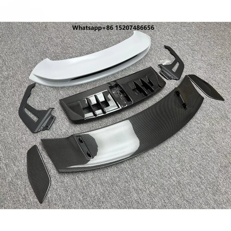 High Quality GT3 Style Half Dry Carbon Fiber Auto Parts Rear Spoiler Wing for S 992 911 2018-2024 Carbon Spoiler