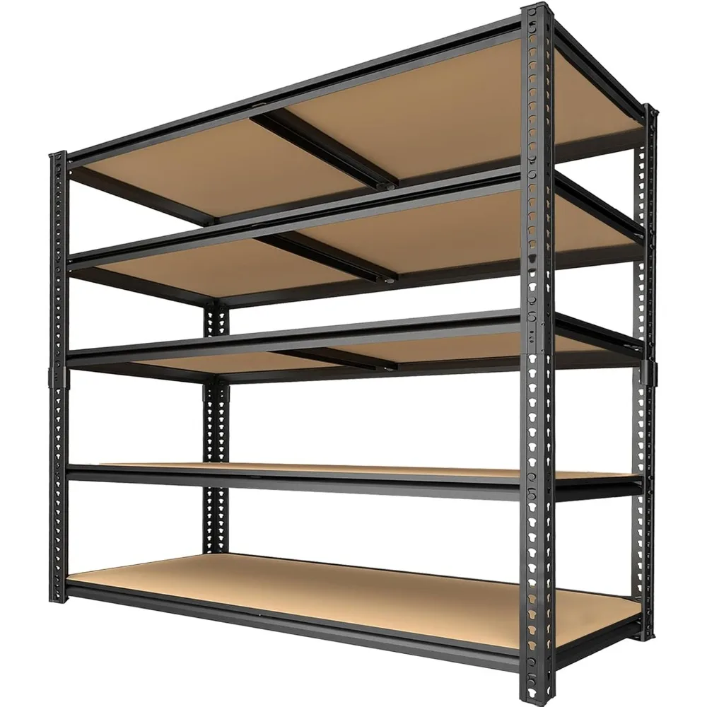 

Garage Shelving Unit,40''W Black Storage Shelf,5 Tier Storage Racks and Shelving, Shelves Units Free Standing