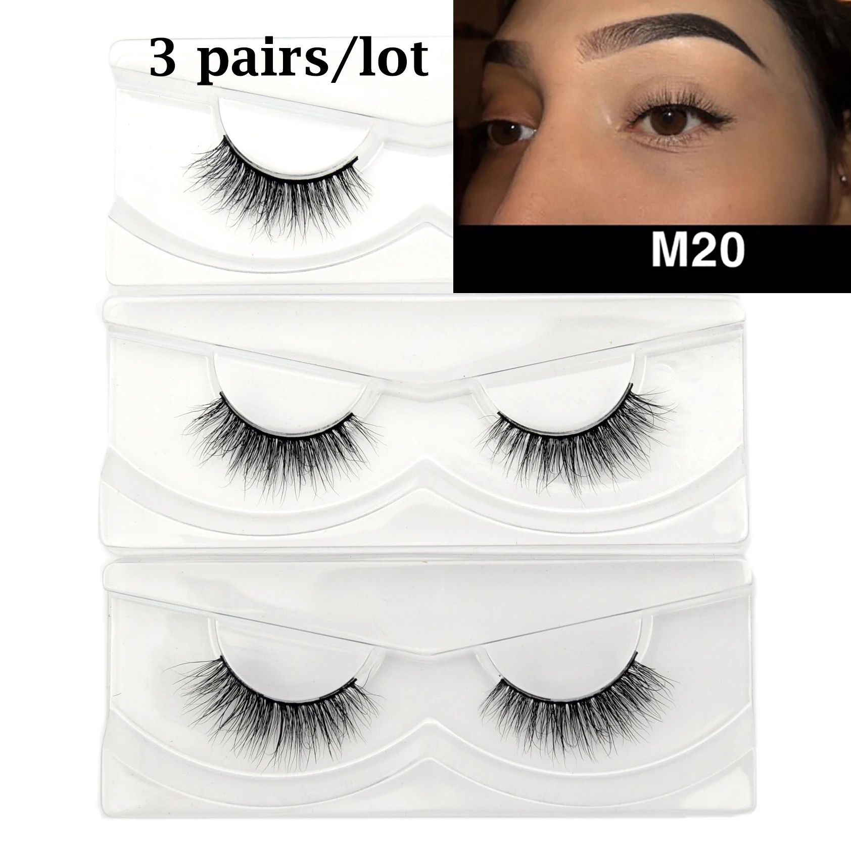 Demi-cils en vison 3D Visofree, 30/60/100 pièces, faux cils naturels en vrac, pour maquillage, vente en gros