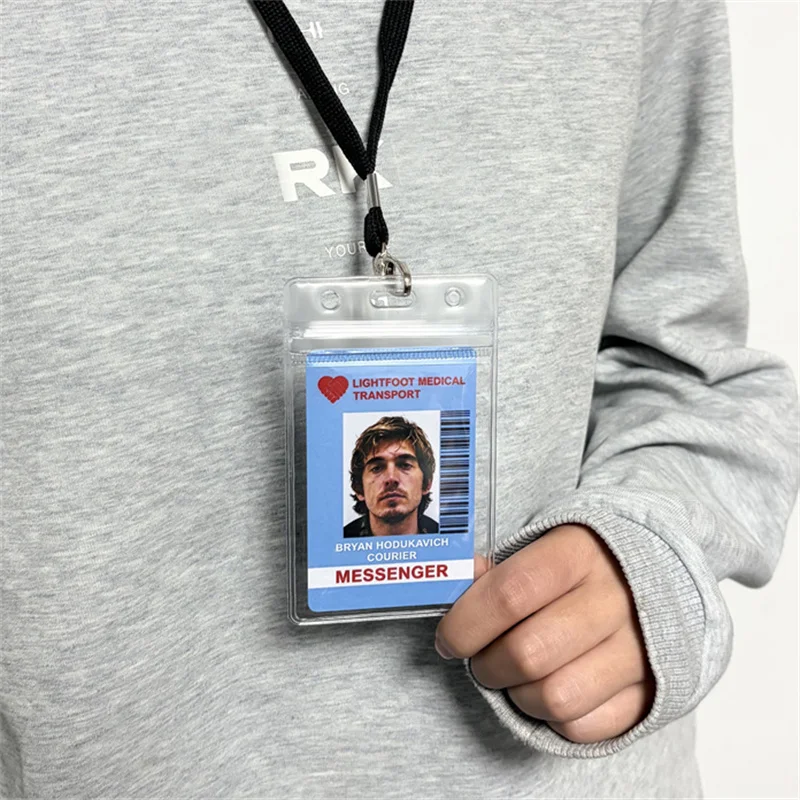 Movie Bryan Hodukavich Cosplay ID Badge Card Holder Prop Lightfoot Medical Transport Lanyard Cards Halloween Costume Accessories