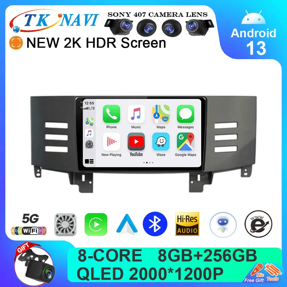 

Android 13 Car Radio For Toyota Reiz Mark X 2005 2006 - 2009 Navigation GPS Audio Carplay IPS Multimedia Player WIFI 4G DSP BT