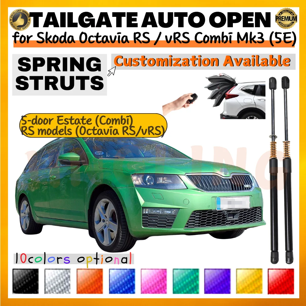 

Qty(2) Trunk Struts with Spring for Skoda Octavia RS / vRS Combi Mk3 (5E) Estate 2013-2020 Rear Tailgate Boot Lift Support Shock