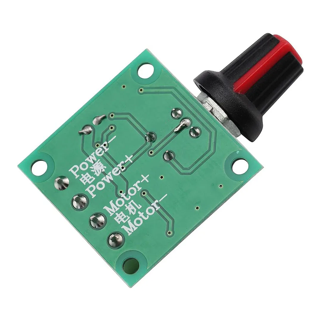 PWM Low Voltage Motor Speed Controller DC 1.8V/3V/5V/6V/12V 2A 1803BK 1803B Adjustable Driver Switch with Speed Control Knob