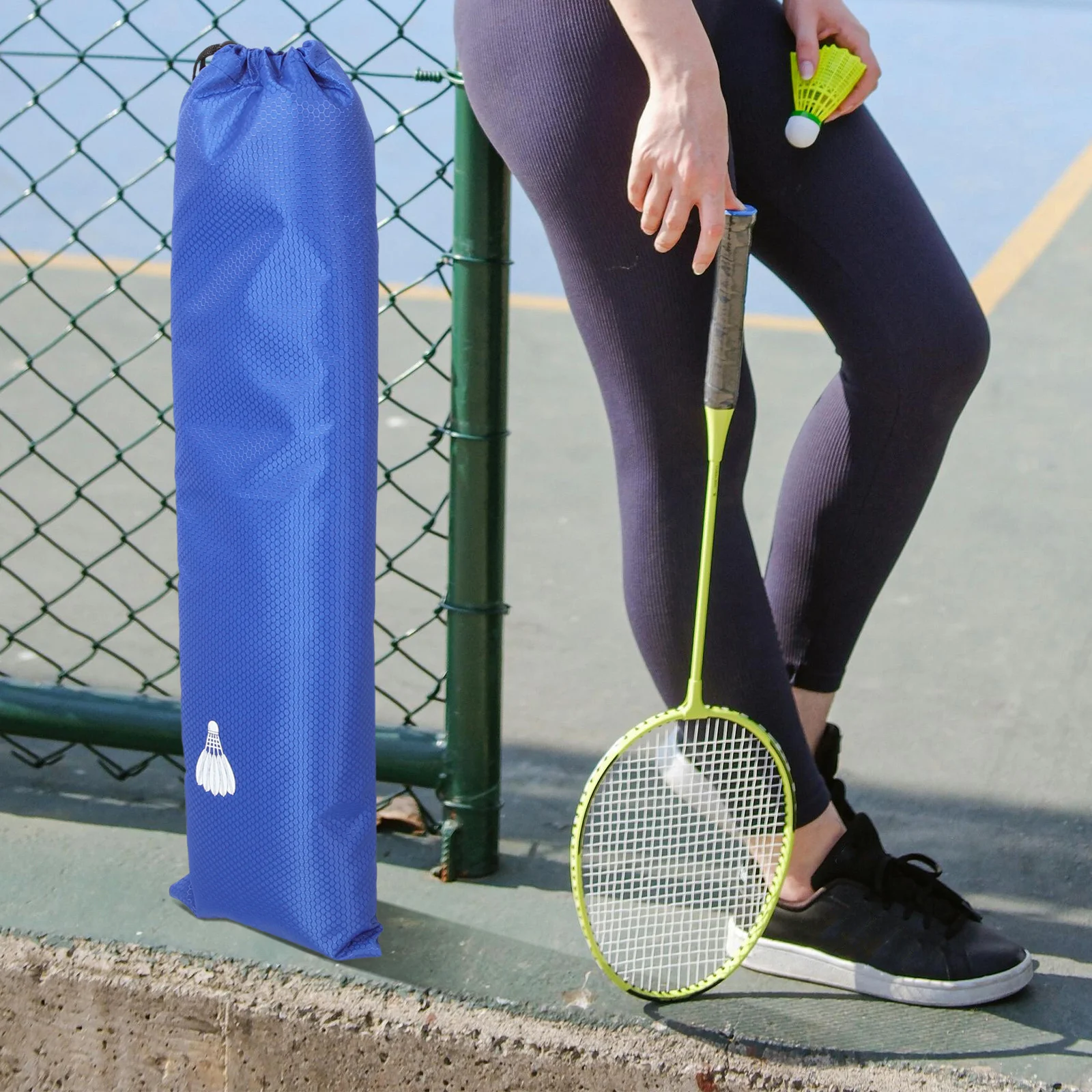 

Durable Badminton Racket Bag Thicken Material Wearresistant Drawstring Design Easy Carry Outdoor Sports Organizer