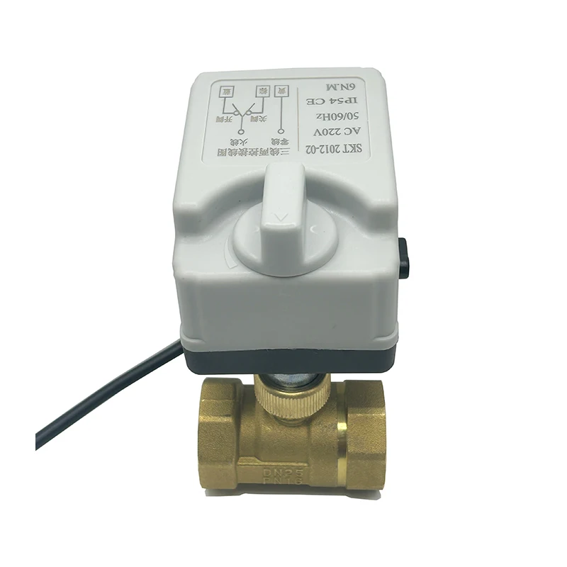 Imagem -05 - Válvula de Esfera Motorizada em Dois Sentidos com Interruptor Manual 220v 12v 24v Válvula de Esfera Elétrica de Bronze 3-wire Controle de Pontos 1