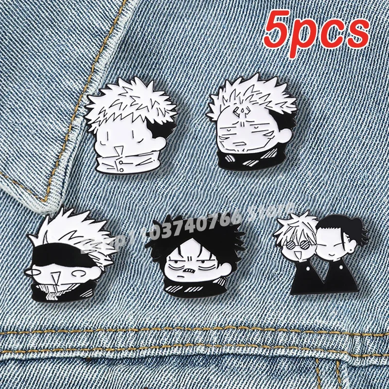 

Anime Jujutsu Kaisen Enamel Pins Cartoon Cute Satoru Gojo Geto Suguru Lapel Pin Backpack Brooches Badge Accessory for Friends