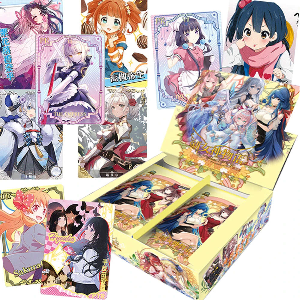 

Goddess Story Collection Cards Booster Box Anime Visual Feast Beautiful Girl Party Cute and Charming Cards Children Toys Gifts