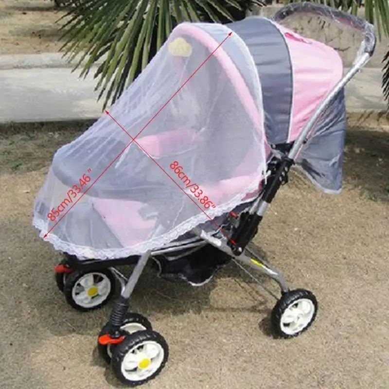 N84E Baby عربة بعوضة صافية شبكة مثالية لشبكة العربات ، والسقوط ، والمعدلة حشرات حشرات شيلد