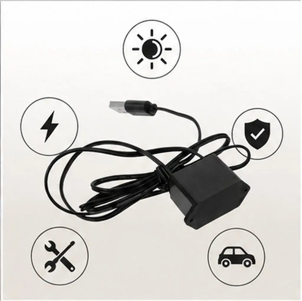 LED Strip Light Driver Module Low Voltage Cold Light Inverter for Interior Ambient Neon Rope Luminous Wire Car Mood Lighting