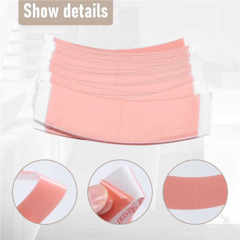 AS96-36Pcs/Lot Duo-Tac 슈퍼 강한 머리 가발 테이프 이중 접착 확장 스트립 Toupee 레이스 가발 필름 방수