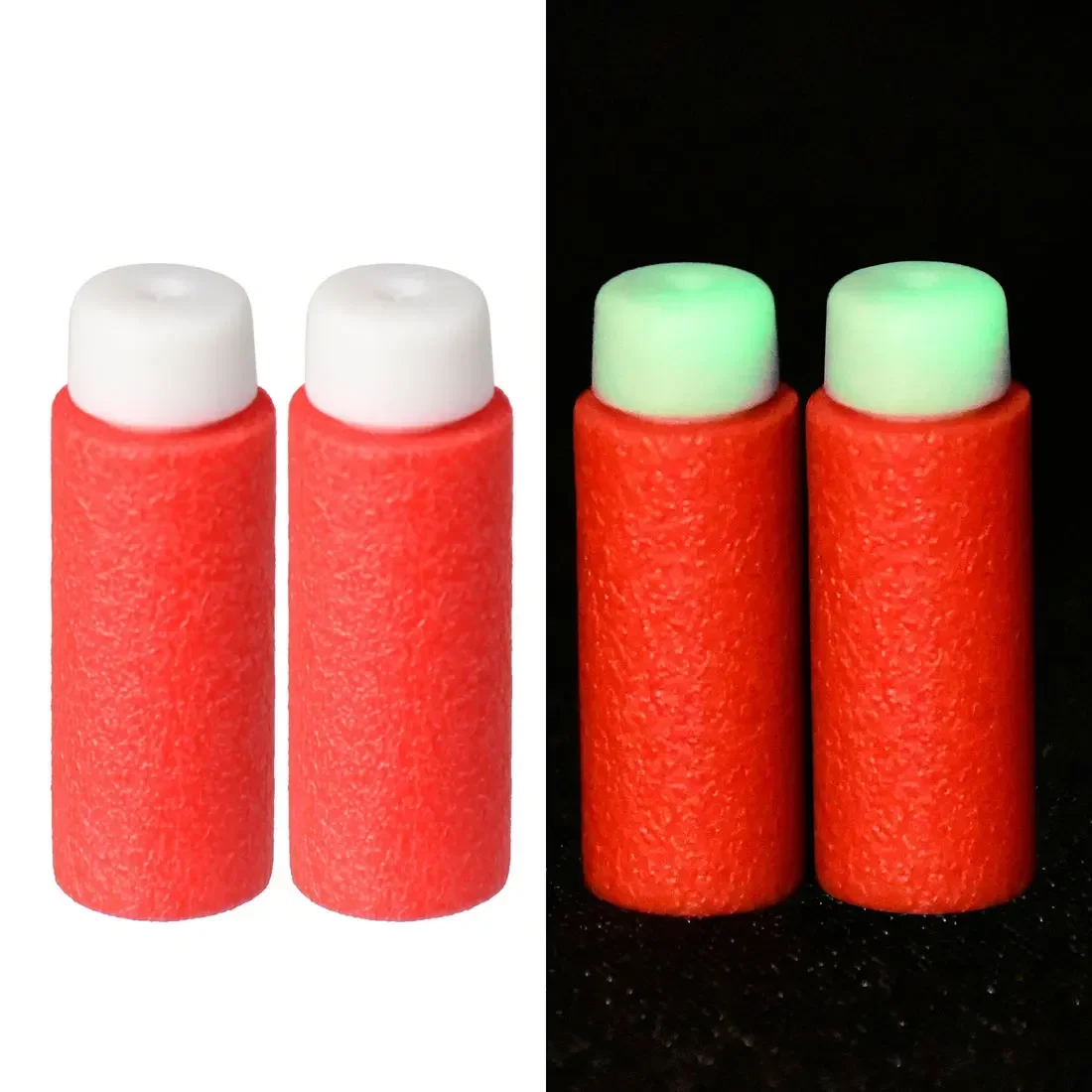 200PCS Worker Luminous Darts For Emitter  Glow In Dark Luminous EVA Soft Bullet Foam Gun Accessories Fluorescent Darts