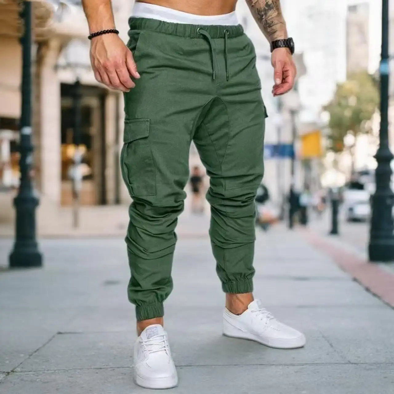 Neue männer Cargo Hosen Jogginghose Outdoor Lose Gerade Lange Hosen Herbst Casual Multi-Tasche Langlebig Arbeitskleidung Männliche Hosen