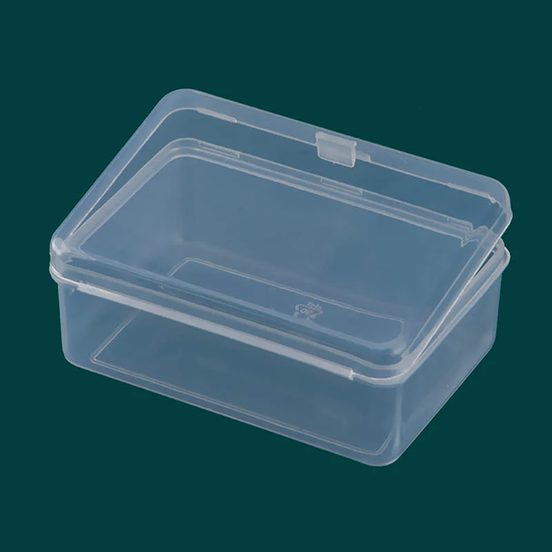 Transparent Plastic Storage Box Square Small Items Packing Case Jewelry Beads Container Sundries Organizer