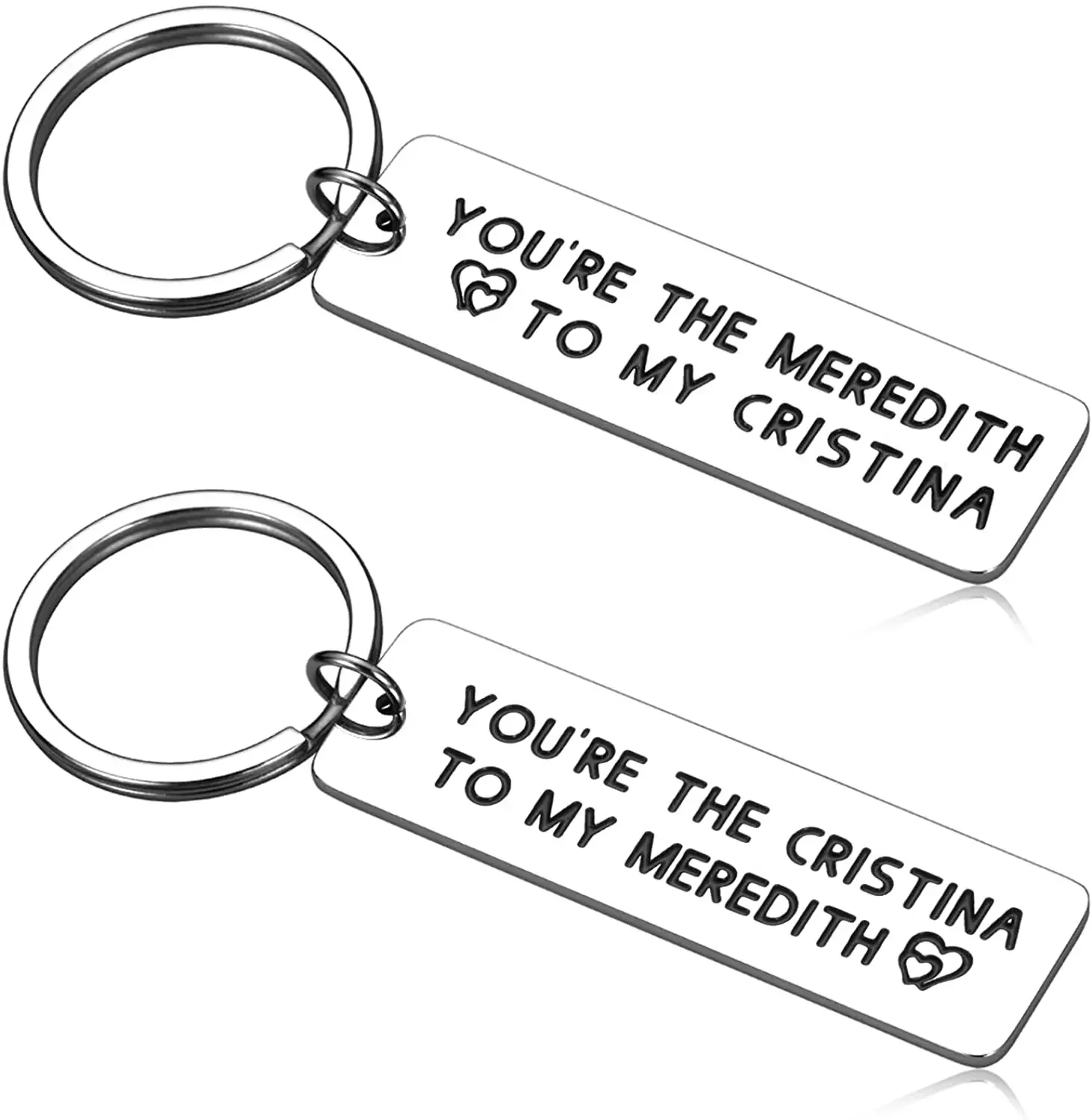 European andAmerican Stainless Steel Keychain You're The Meredith to My Cristina Couples Inspired  Keychain DIY Custom Wholesale