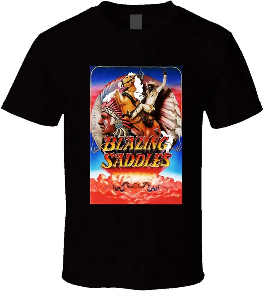 Blazing Saddles 70s Classic Comedy Movie Poster Cool T Shirt New Fashion Top Tees