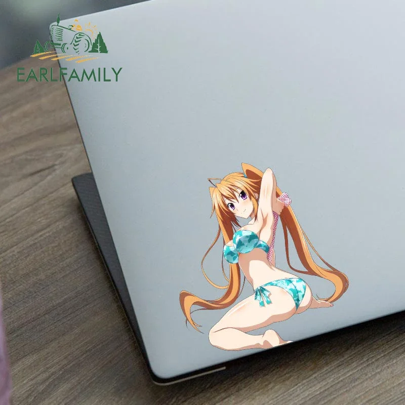 EARLFAMILY 13cm x 11.3cm for Anime Rias Hentai Ass NSFW Car Sticker Car Goods Decal Air Conditioner Creative Laptop Graphics