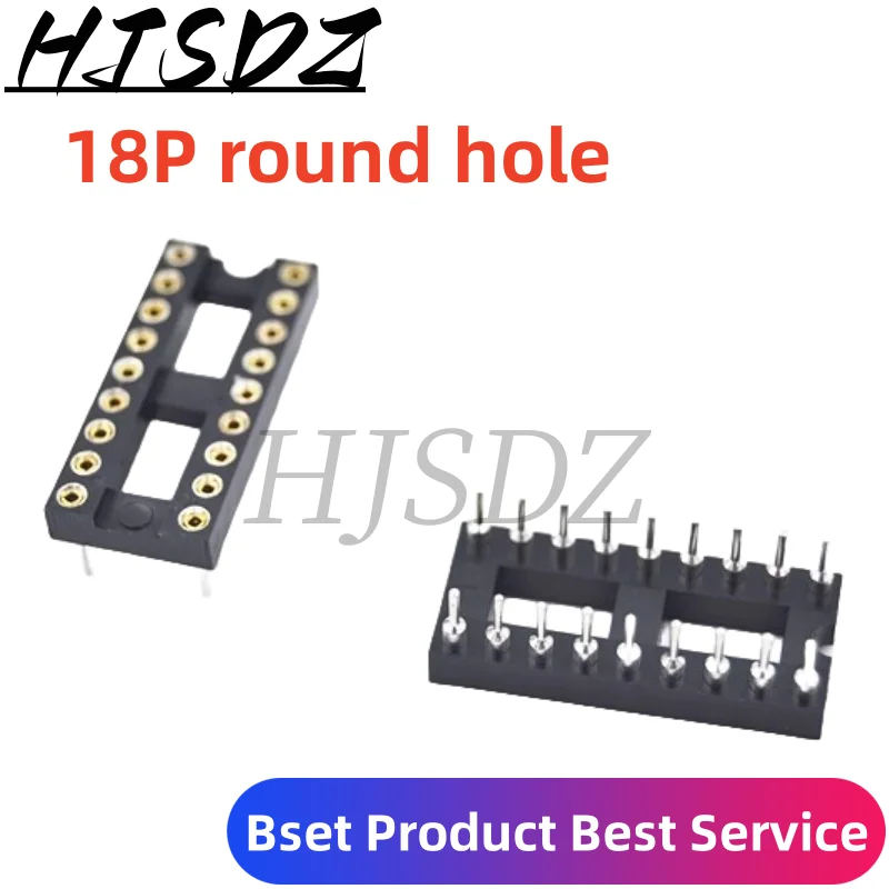 10PCS Round Hole IC socket Connector DIP 8 14 16 18 20 24 28 40 pin Sockets DIP8 DIP14 DIP16 DIP18 DIP20 DIP28 DIP40 pins