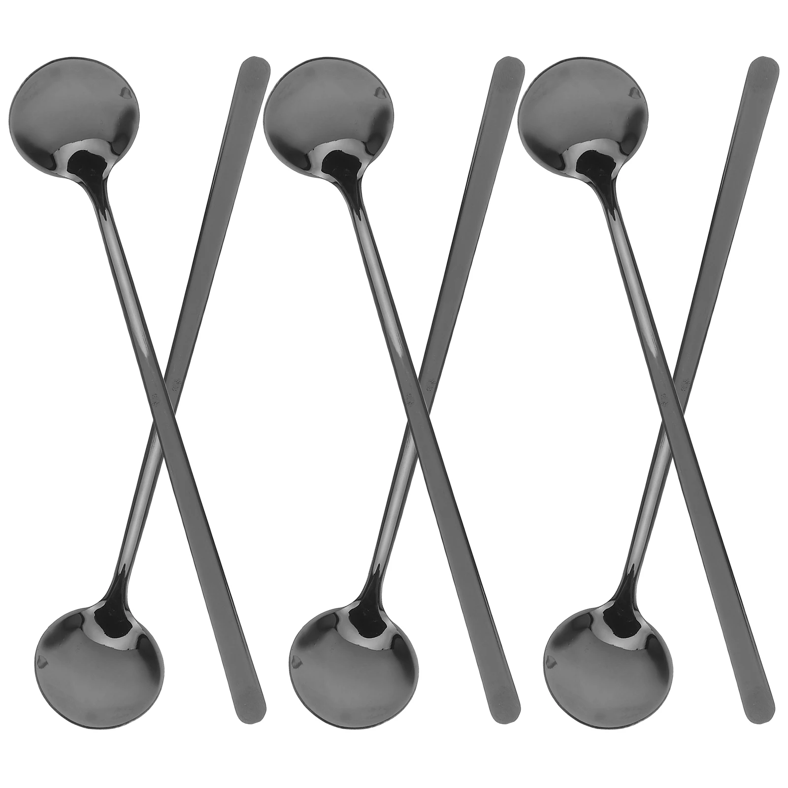 

6 Pcs Stainless Steel Ladle Iced Tea Spoon Serving Spoons Metal Stirring Coffee