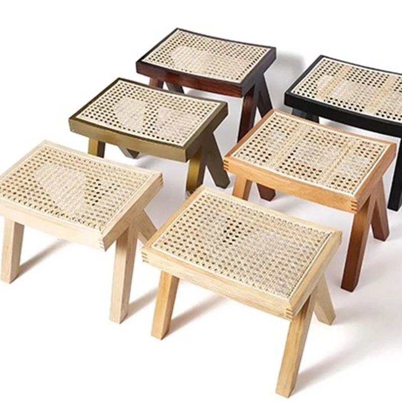 

Household Design Small Stool Wooden Bedroom Low Adults Pumpkin Foot Stool Shoes Living Room Furniture