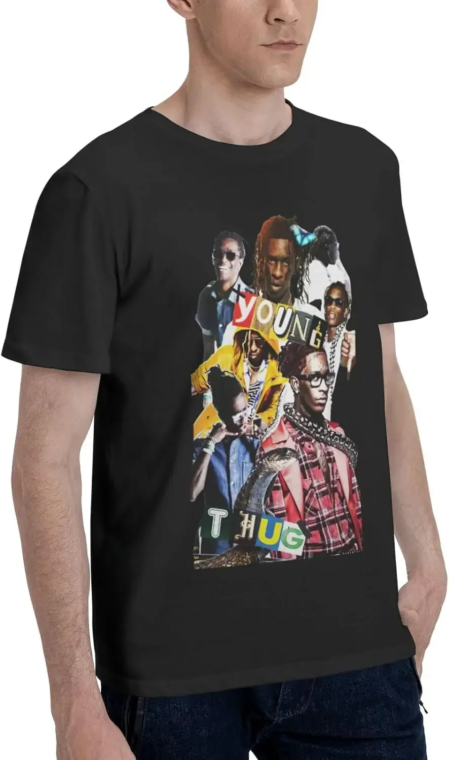 Men's Shirt Short Sleeves T Shirts Unisex Shirts for Men Women Adult Black