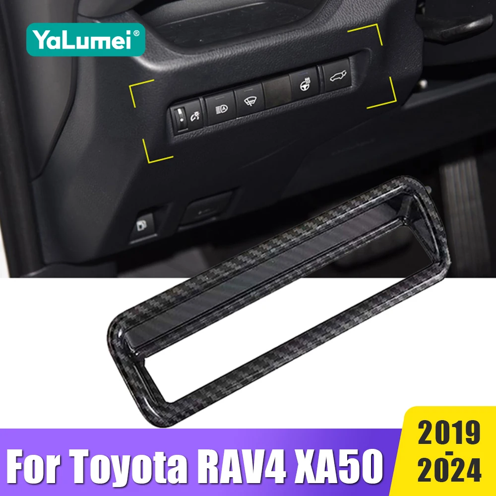 

For Toyota RAV4 XA50 2019-2021 2022 2023 2024 Car Headlight Adjustment Button Frame Cover Interior Decoration Auto Accessories