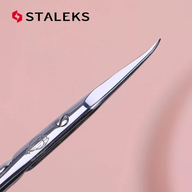 1pc STALEKS SX-21/1m Manicure martwa skóra nożyczki rosyjski styl Olecranon nożyczki do brwi Magnolia wzór złuszczający narzędzie do paznokci