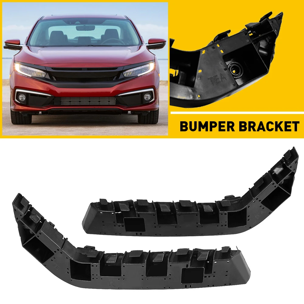 2X Left+Right Car Bumper Support Bracket Retainer For Honda Civic 2016 2017 2018 2019 2020 2021 71193TBAA00 HO1033109 HO1032109