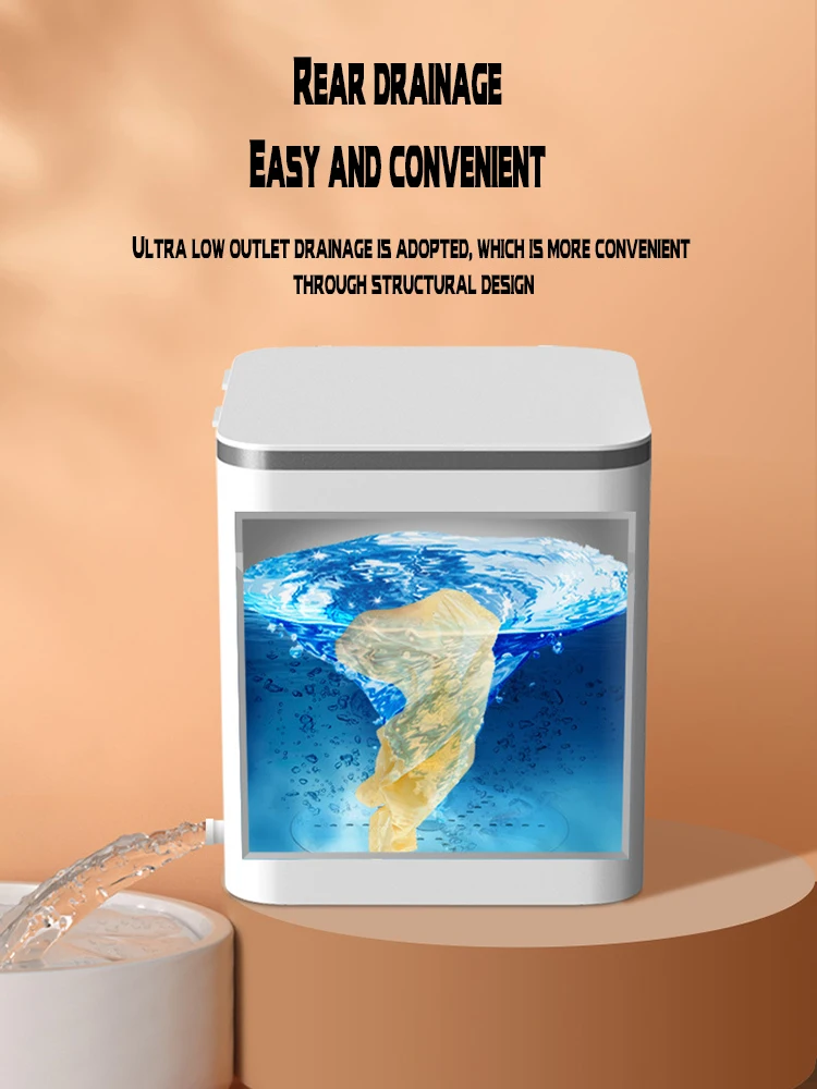 เครื่องซักผ้าแบบพกพา Multi-Function ขนาดเล็กชุดชั้นในถุงเท้าทำความสะอาด One-Key Start Mini เครื่องซักผ้าสำหรับ Home Travel