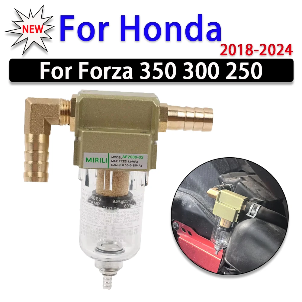 

For HONDA Forza 350 300 250 Forza350 Forza300 Forza250 2018 - 2024 Accessories New Waste Gas Tube Oil Water Separator Filter