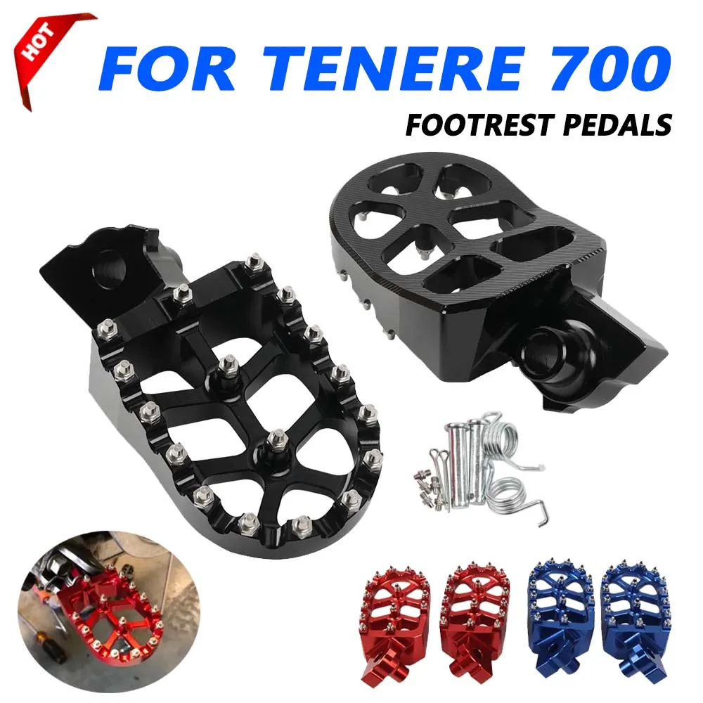 

For Yamaha Tenere 700 Tenere700 RALLY World Raid XTZ700 XTZ 700 T7 2019 + Motorcycle Footrest Foot Peg Rest Pedals Footpegs