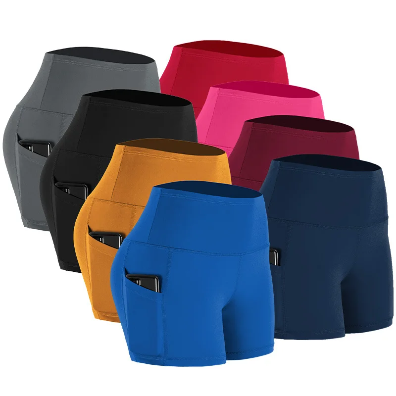 

Women's High-Waist Yoga Shorts - 3-Inch Booty Lifting Workout Shorts w/ Pockets, No Camel Toe, Squat-Proof Gym Leggings