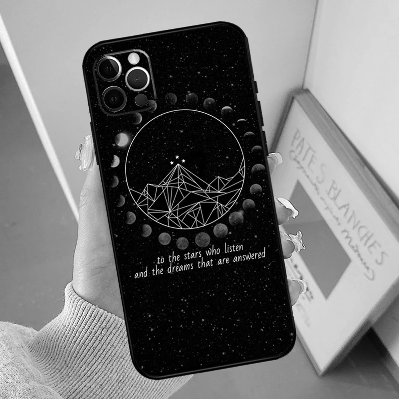 A Court of Mist and Fury Sarah J Maas Funda Case For iPhone 11 12 13 14 15 Pro Max Plus Mini X XR XS Max SE 2020 2022 7 8 Cover