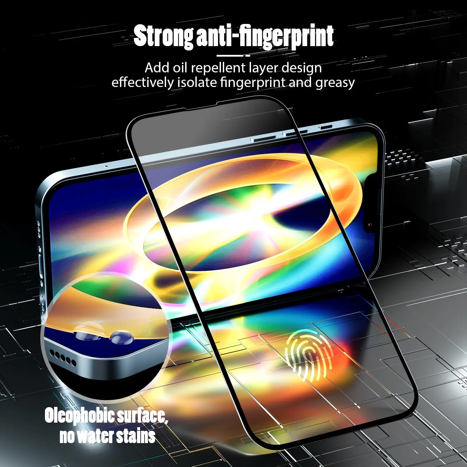 1PCS Screen-Printed Tempered for Samsung Galaxy S26 S25 S24 S22 Ultra S23 Plus S25 Edge With Fingerprint Unlocking Protectors