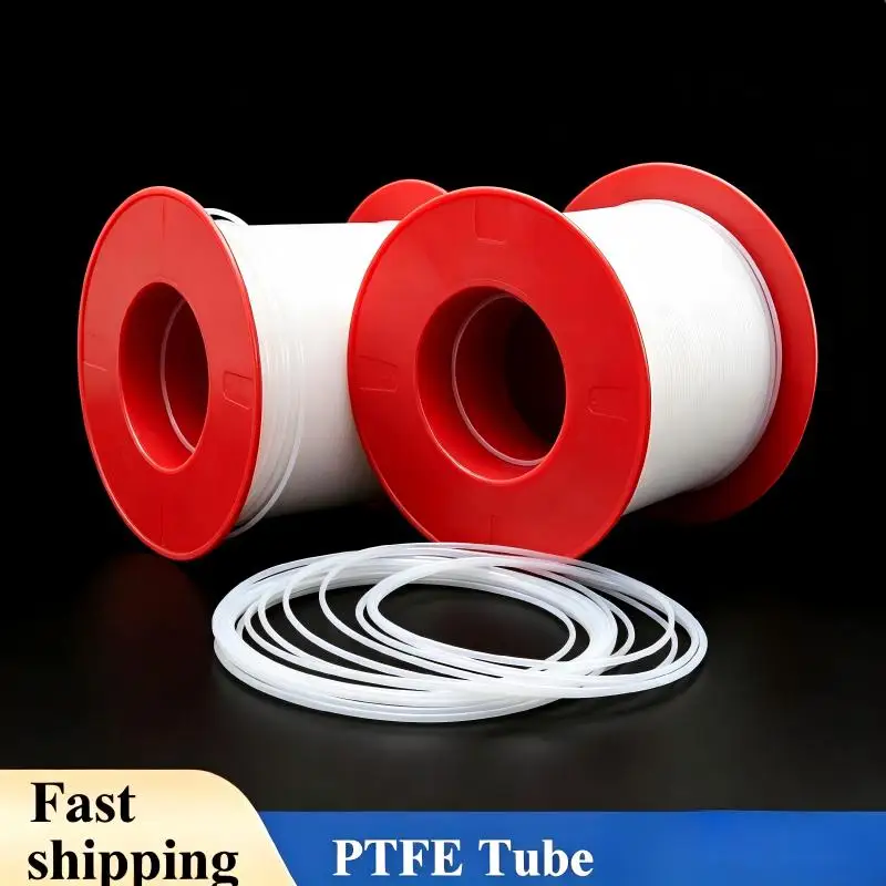 

White PTFE Micro Capillary Tubing 1-10m Heat Resistant Custom Cut Teflon Tube for Laboratory Instrument Wire Insulation