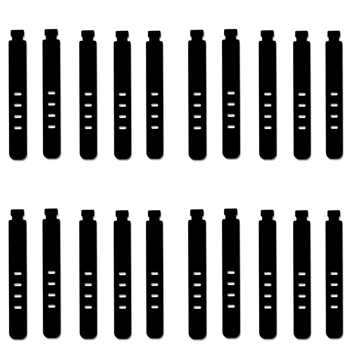 20/12/4PCS Kabelbinders Cord Organizer Management Siliconen Draadhouder Bandjes Zip Clips Herbruikbare Tie Wraps Keeperwinder Rubber - afbeelding 1