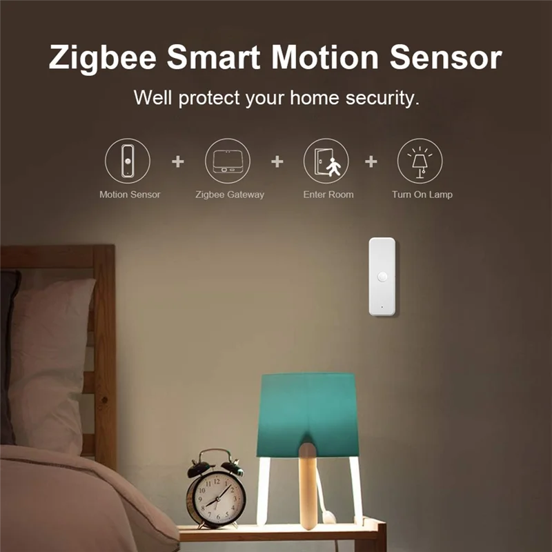 A86I-Zigbee Motion Sensor Smart Motion Detector For Home Security Wireless Motion Sensor App Remote Monitor