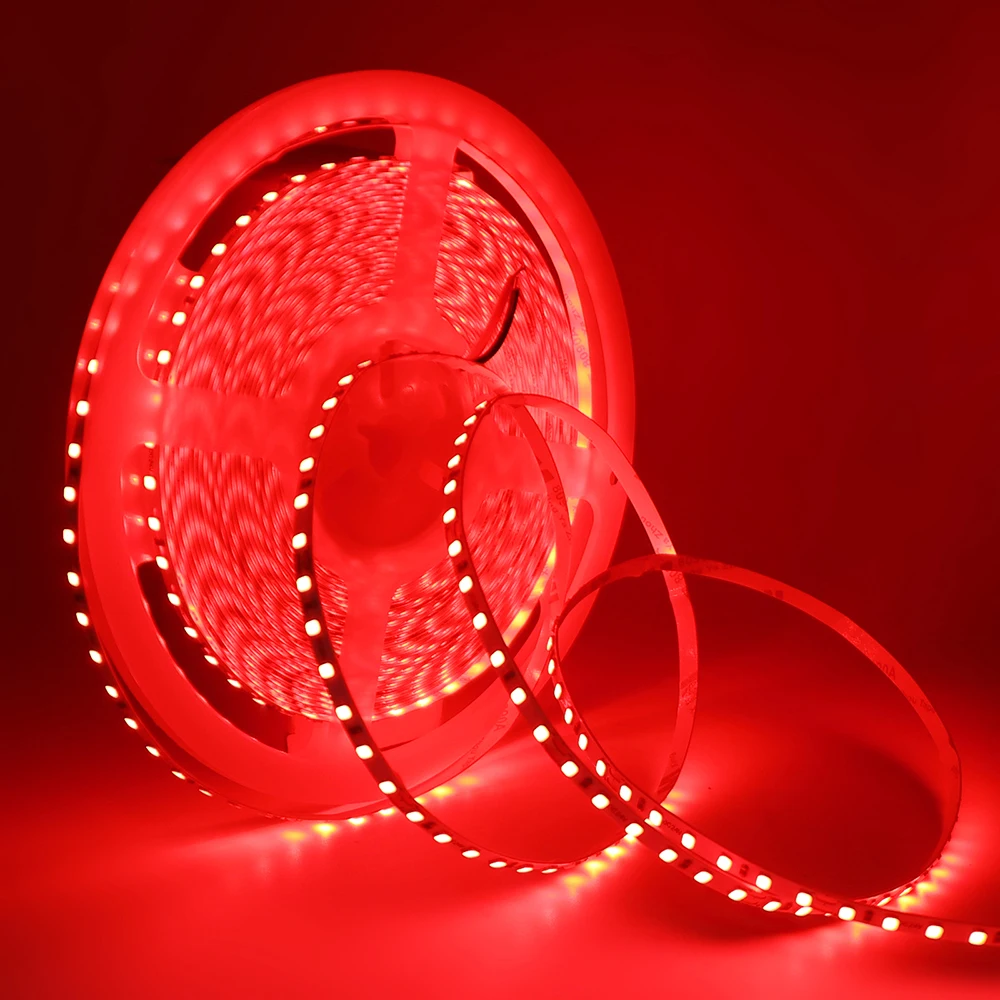 12V 24V 5m 10m LED Strip 5mm 8mm PCB Light 2835 120Leds/m White Red Pink Purple Ice Blue Flexible Tape Backlights for Decoration