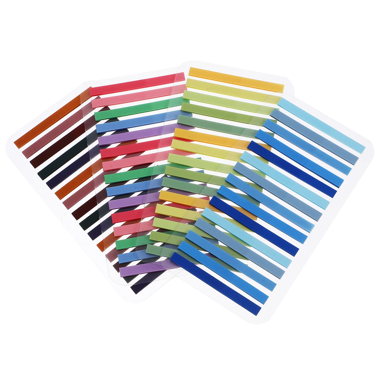 

4 set 4 Sets Reading Tabs Ultra Thin Long Strip Index Bookmarks Non Damaging Adhesive Colored Tabs Clear Indexing Student Aids