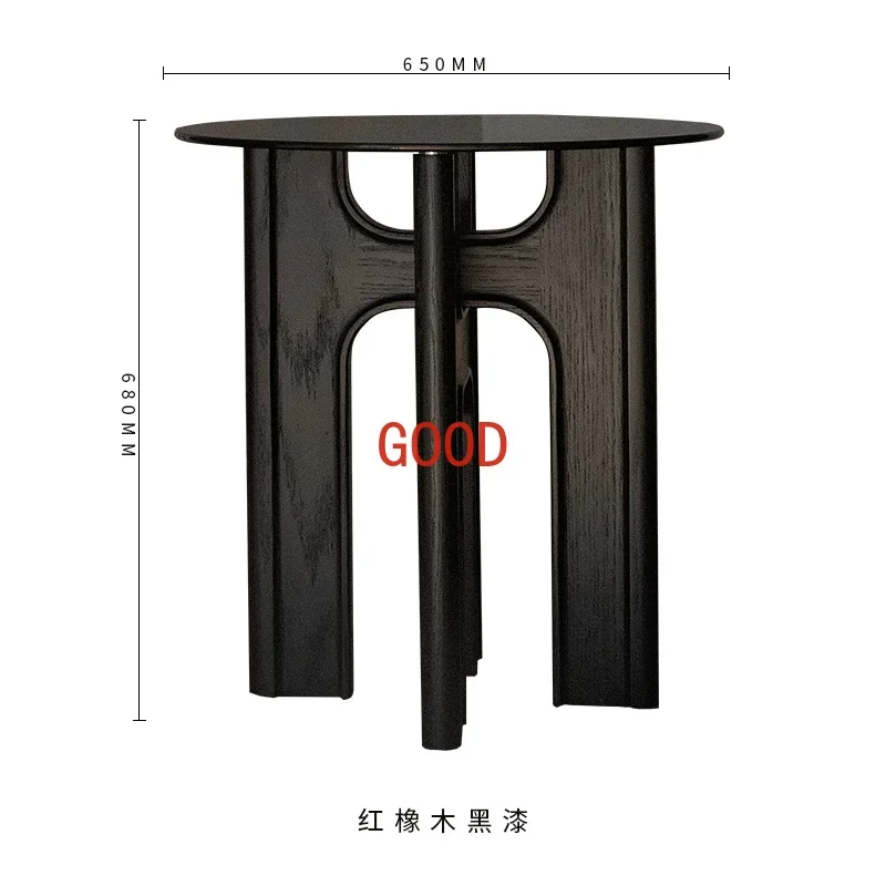 Elephant Solid Wood Coffee Table Simple Home round Black Walnut Balcony Creative