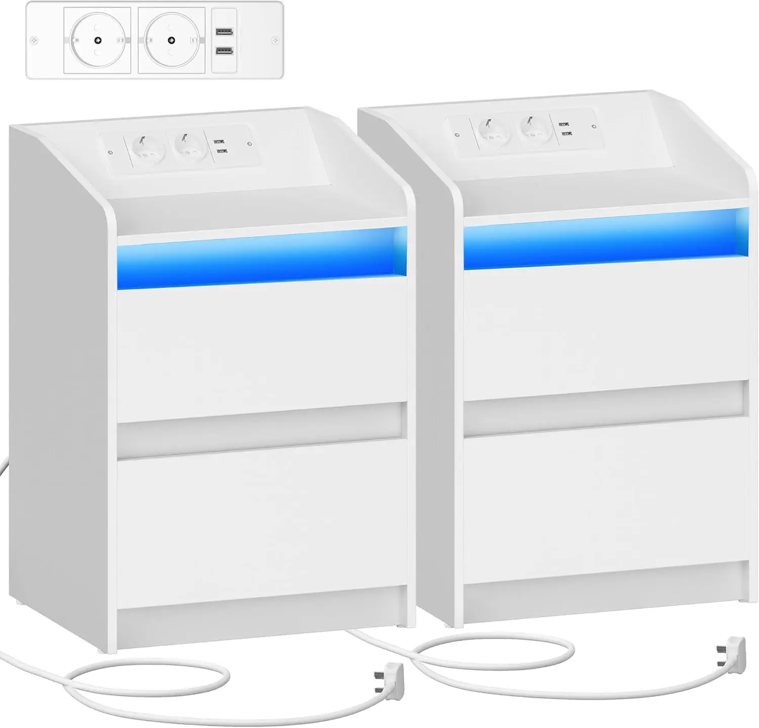 Ciertas Mesas de Noche con Luces LED y Carga: La Mejor Elección para tu Dormitorio