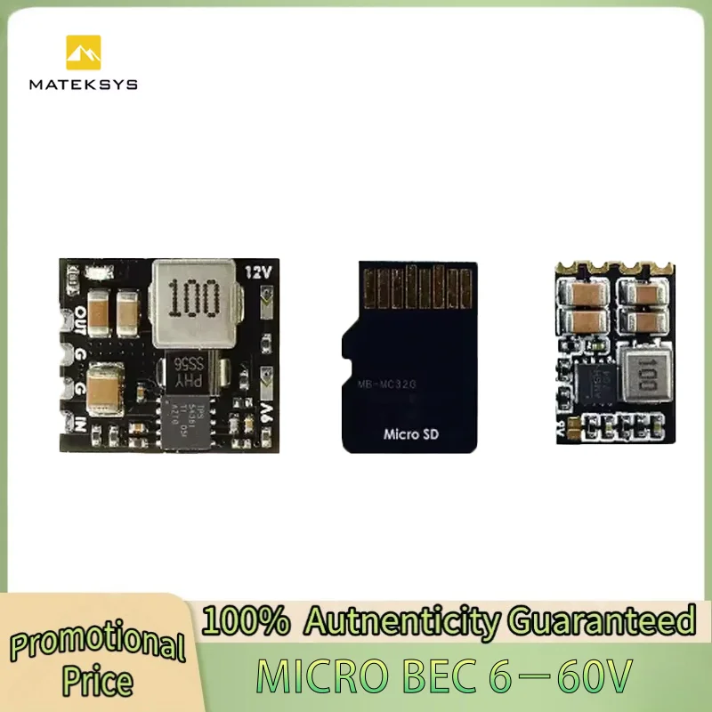 

MATEK Mateksys MICRO BEC 6-60V TO 5V/9V/12V-ADJ Step-Down Regulator Module For RC Model Airplane Helicopter FPV Racing Drone