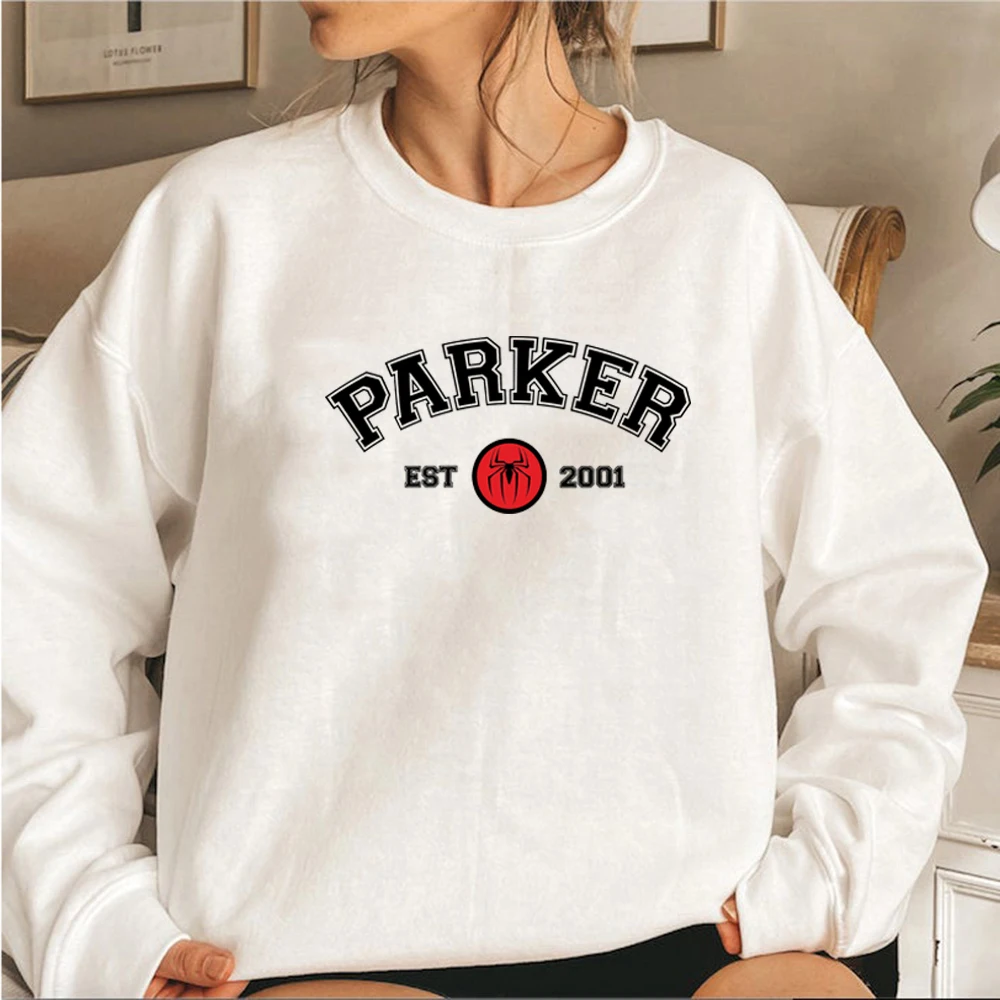 Parker 2001 Crewneck Sweatshirt Tom Holland Pullover Sweatshirt Superhero Shirt Gift for Fans Women Graphic Hoodies Sweatshirts