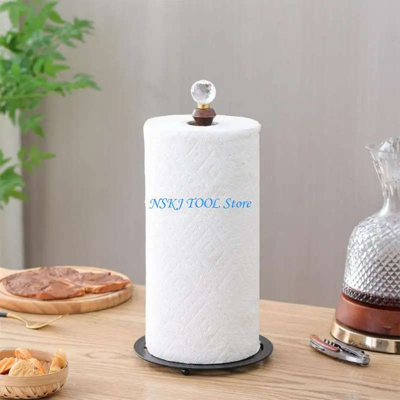 

L8RC Large Capacity Bathroom Tissue Stand Iron Base Accent Home Storage Solution