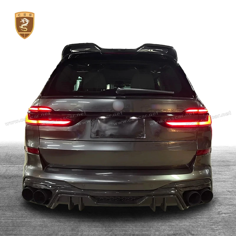 Lar-te Style Dry Carbon Fiber Front Bumper Lip For BMW X7 G07 2024 Replacement Rear Diffuser Lip Roof Wing Spolier Side Skirts