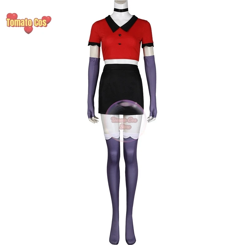 Vaggie Cosplay Costume Anime Uniform Hazbin Suit Halloween Party Hotel Carnival Uniform Costumes Disfraz Mujer Adulta Cos