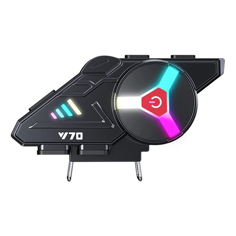 Y70 motocicleta Bluetooth casco auriculares V5.3 RGB luces coloridas auricular IPX6 soporte impermeable conectar 2 teléfonos