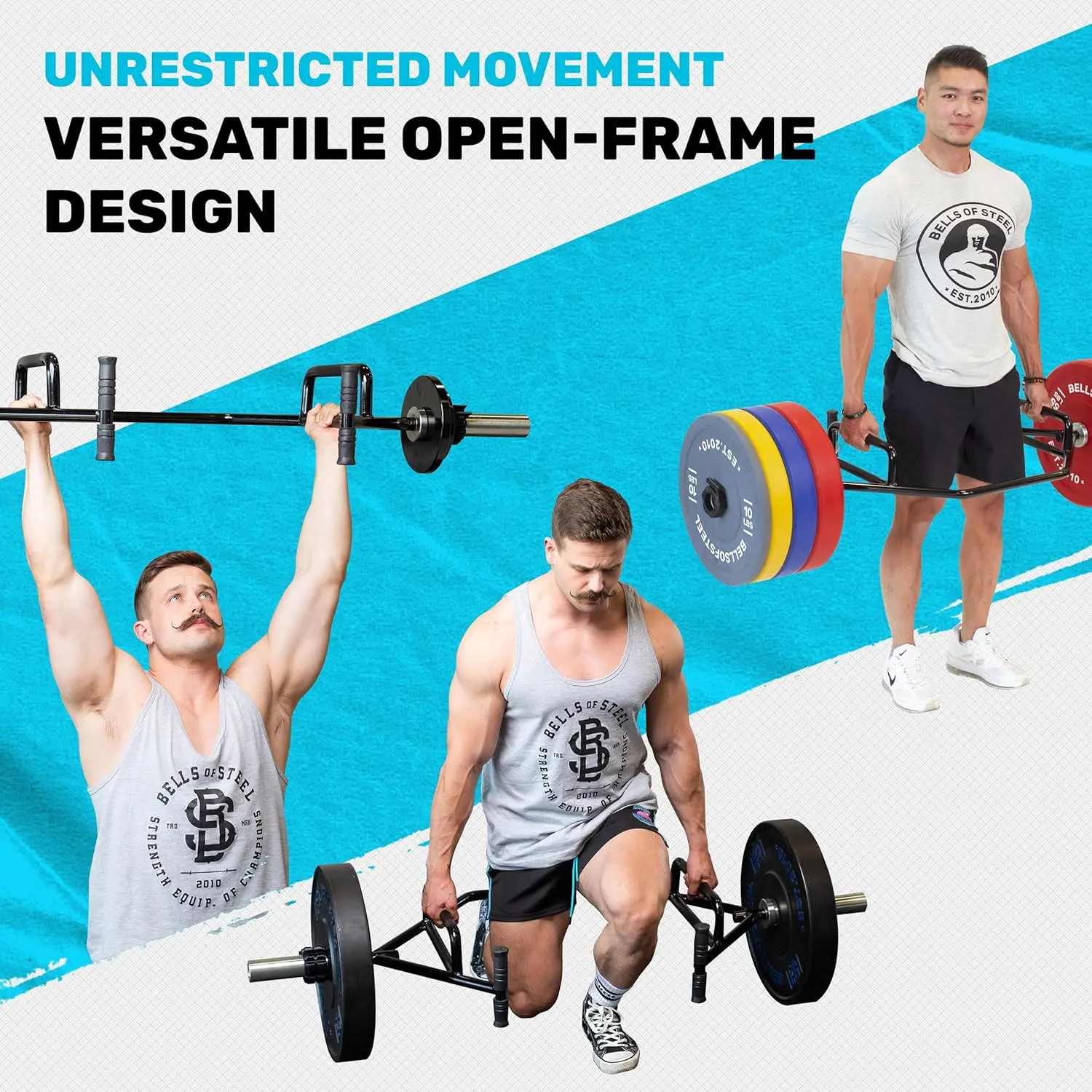 [Bells of Steel] Premium Hex Bar Deadlift | Open-Ended Frame Trap Bars for Weight Lifting, Gym Equipment for Home and C