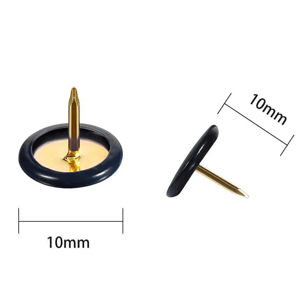 100Pcs Notice Board Round Push Pins Map Thumb Bulletin Drawing Map Tacks Metallic Color Tacks Point Cork Board Tacks