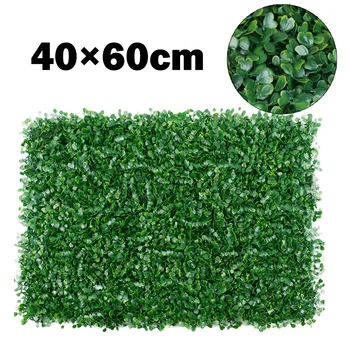 40x60cm Artificial Plant Walls Foliage Hedge Grass Mat Greenery Panels Fence Home Decor…